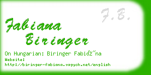 fabiana biringer business card